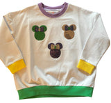 LONGSLEEVE MARDI GRAS TRIO MINNIE MOUSE TOP