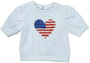 USA SEQUIN PUFF SLEEVE TOP