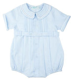 BELTED BUBBLE WITH FANCY COLLAR - LIGHT BLUE