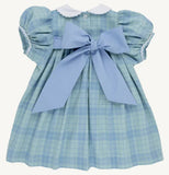 MARY DAL DRESS - AUDUBON PARK PLAID WITH SARASOTA SKY