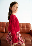 GIRLS SWEATSHIRT WITH TULLE RUFFLE