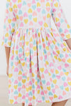 SWEETHEART 3 / 4 SLEEVE POCKET TWIRL DRESS