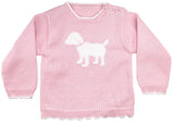 DOG KNIT SWEATER IN PINK