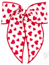 KING HEART PRINTED BOWTIE WITH TWISTED WRAP AND WHIMSY TAILS