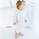 SANTA BABY LONG SLEEVE NIGHT DRESS - PINK