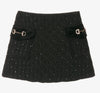 GIRLS BLACK DIAMOND- QUILTED SEQUIN SKIRT