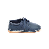 TYLER LEATHER  LACE UP SHOE- NAVY