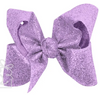5.5 GLITTER METALLIC BOW ON CLIP - ORCHID