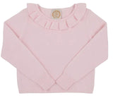 REECE RUFFLE SWEATER - PALM BEACH PINK