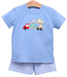 BOYS CAR HAULER SHORT SET