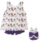 VARSITY PURPLE BLAIRE BOW BACK SET