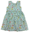 FLOWERY SPRING KNOT BACK DRESS