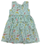 FLOWERY SPRING KNOT BACK DRESS