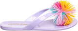 LUCKY POM POM SANDALS - LAVANDER