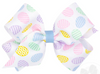 MEDIUM GROSGRAIN HAIR BOW WITH EASTER EGG PRINT