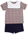 SHEPHERD SHORT SET - MERRITT PARK PLAID WITH NANTUCKET NAVY AND WORTH AVENUE WHITE