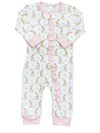 LA LUNA BUNNY PRINT FOOTLESS PAJAMAS