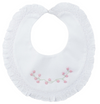 WHITE AND PINK ROSE GARDEN COLLECTION BIB