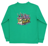 LONG SLEEVE LOGO TEE - MARDI GRAS KELLY
