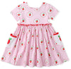 PINK SCHOOL APPLES POCKET DRESS