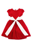 RED CORD WITH PEARLS DRESS