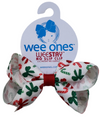 MINI BOWS AND CANDY CANES PRINT BOW
