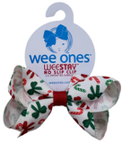 MINI BOWS AND CANDY CANES PRINT BOW