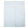 SCALLOPED TRIM RECEIVING  BLANKET - WHITE