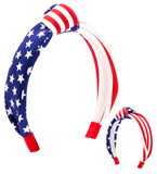 PATRIOTIC PRINTED KNOT PADDED HEADBAND