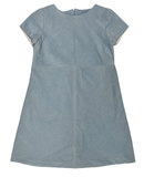 LIGHT BLUE MAJESTIC CORDUROY DRESS