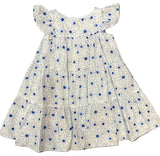 ROYAL FLOWERS TIERED DRESS