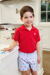 RUEHLING RUFFLE TOP RICHMOND RED