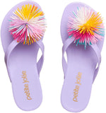 LUCKY POM POM SANDALS - LAVANDER