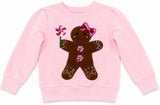 PINK LONG SLEEVE GINGERBREAD TOP