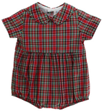 TARTAN WITH NAVY CORDUROY - DRESSY BUBBLE SHORT