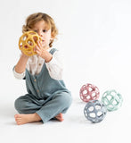 BABY SILICONE SENSORY BALL - MIST BLUE