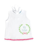 WHITE KNIT BIG SISTER SHIRT