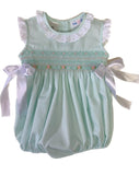 LULU BEBE MINT SMOCKED WAIST BUBBLE