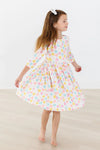 SWEETHEART 3 / 4 SLEEVE POCKET TWIRL DRESS