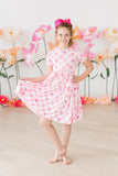 BOW BEAUTY SHORTSLEEVE POCKET TWIRL DRESS