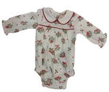MISTLETOE KISSES PRINTED PIMA BUBBLE WITH ROUND COLLAR