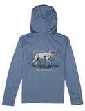 BOYS SHADE PERFORMANCE HOODIE - POINTER - STONE BLUE