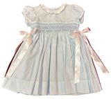 CLASSIC LIGHT BLUE SMOCKED WAIST DRESS
