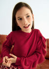 GIRLS SWEATSHIRT WITH TULLE RUFFLE