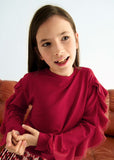 GIRLS SWEATSHIRT WITH TULLE RUFFLE
