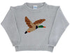 CREW NECK SWEATER - DUCK ON GREY