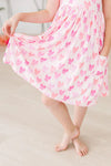 BOW BEAUTY SHORTSLEEVE POCKET TWIRL DRESS