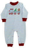 GINGERBREAD EXPRESS - BOYS KNIT ROMPER