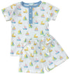 BOYS SHORTSLEEVE PIMA SAILBOAT SHORTSET
