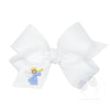 MEDIUM ANGEL EMBROIDERED GROSGRAIN BOW